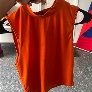 Orange Sleeveless Women's Top